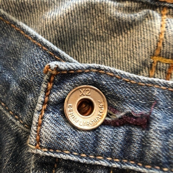 X2 Jeans 33 waist Distressed Blue Jeans Vintage Timeless Chic Streetwear Boho - Picture 5 of 9